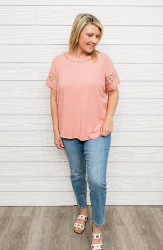 Creative Groove Eyelet Top - Bray and Em Boutique