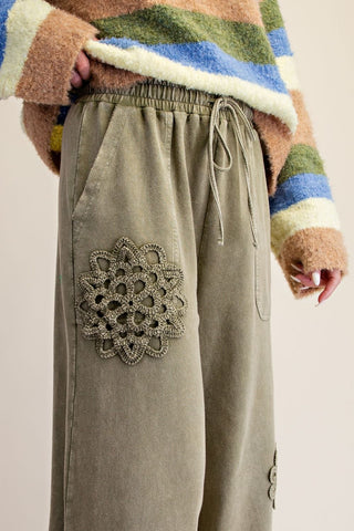 Crochet Charm Terry Pants - Bray and Em Boutique