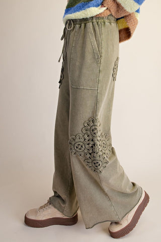 Crochet Charm Terry Pants - Bray and Em Boutique