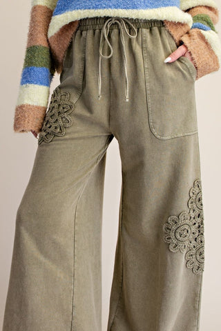 Crochet Charm Terry Pants - Bray and Em Boutique