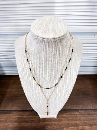 Cross Crystal Beaded Necklace - Bray and Em Boutique