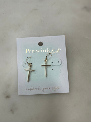 Cross Drop Earrings - Bray and Em Boutique