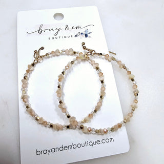 Crystal Circle Hoop Earrings - Bray and Em Boutique