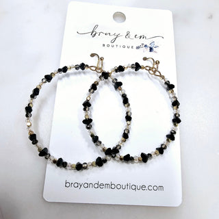 Crystal Circle Hoop Earrings - Bray and Em Boutique