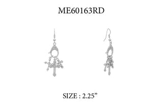 Crystal Cross Charm Drop Earrings - Bray and Em Boutique