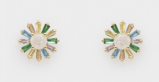 Crystal Flower Stud Earrings - Bray and Em Boutique