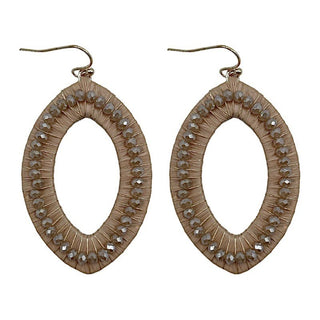Crystal Marquise Raffia Earrings - Bray and Em Boutique