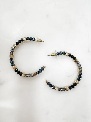 Crystal Open Hoop Earrings - Bray and Em Boutique