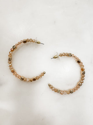 Crystal Open Hoop Earrings - Bray and Em Boutique