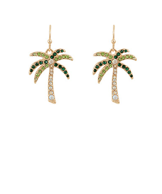 Crystal Palm Tree Earrings - Bray and Em Boutique