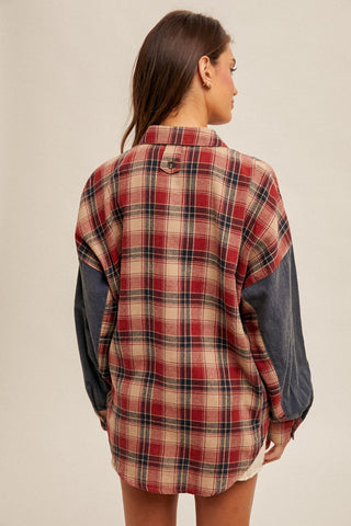 Cutest Vibe Button Up Plaid Top - Bray and Em Boutique