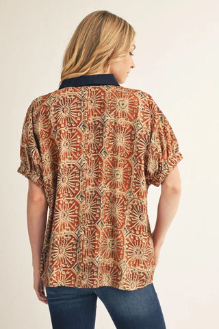 Boho Belle Contrast Top