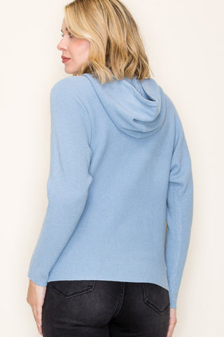 Cozy On Up Waffle Hooded Pullover Top