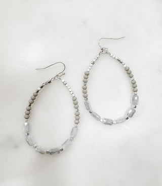 Dainty Life Crystal Beaded Teardrop Earrings - Bray and Em Boutique