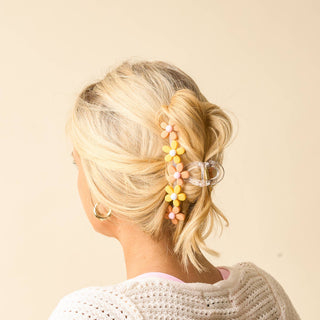 Daisy Claw Clip - Peachy - Bray and Em Boutique