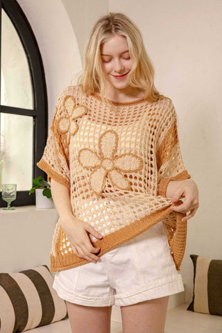 Daisy Kissed Open Knit Sweater - Bray and Em Boutique