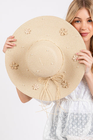 Daisy Pearl Floppy Sun Hat - Bray and Em Boutique