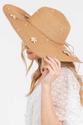 Daisy Pearl Floppy Sun Hat - Bray and Em Boutique