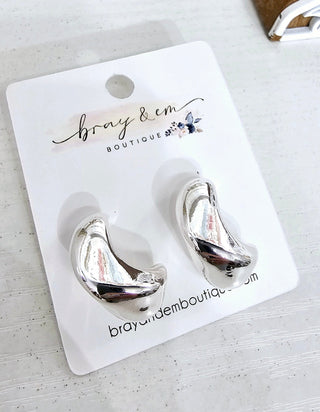Dallas Silver Hoop - Bray and Em Boutique