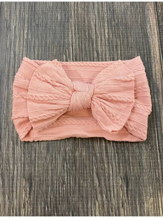 Soft Cable Knit Knot Bow Headbands