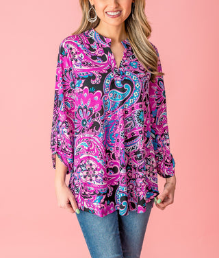 Dear Darling Paisley Blouse Top - Bray and Em Boutique