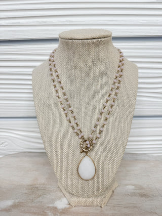 Delicate Journey Bead And Pendant Double Necklace - Bray and Em Boutique