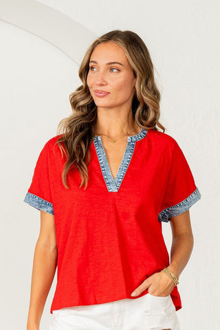 Denim Drift Top - Bray and Em Boutique
