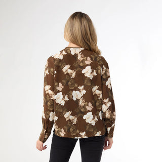 Denisa Sheer Floral Print Blouse - Bray and Em Boutique