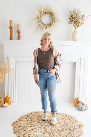Desiree Plaid Button Down Shirt - Bray and Em Boutique