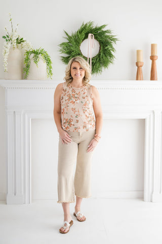 Devotional Grace Sleeveless Floral Top - Bray and Em Boutique
