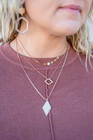 Diamond Shape Necklace Set - Bray and Em Boutique
