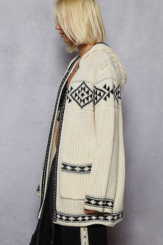 Dinner On The Terrace Hooded Cardigan - Bray and Em Boutique