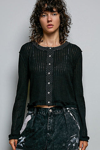 Dot & Cozy Rib Top - Bray and Em Boutique