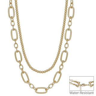 Double Chain Link Necklace - Bray and Em Boutique