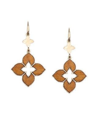 Double Clover Wood Accent Earring - Bray and Em Boutique