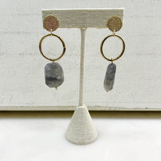 Double Drop Stone Earrings - Bray and Em Boutique