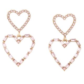 Double Heart Iris Dangle Earrings - Bray and Em Boutique