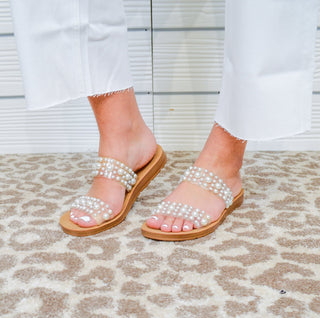 Double Take Sandal - Clear Pearls - Bray and Em Boutique