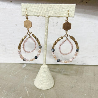 Double Teardrop Crystal & Stone Earrings - Bray and Em Boutique