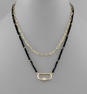 Double Toggle Lock Necklace - Bray and Em Boutique