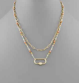 Double Toggle Lock Necklace - Bray and Em Boutique