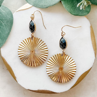 Down To Earth Metal and Stone Earrings - Bray and Em Boutique