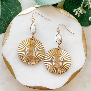 Down To Earth Metal and Stone Earrings - Bray and Em Boutique