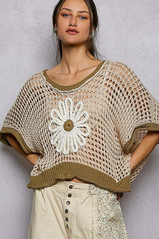 Dreaming Daisy Crochet Sweater - Bray and Em Boutique