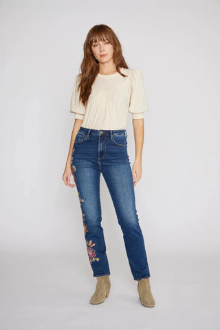 Driftwood Stella Vintage Floral Straight Leg Jean - Bray and Em Boutique