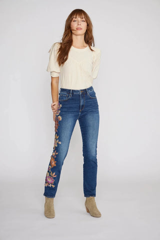 Driftwood Stella Vintage Floral Straight Leg Jean - Bray and Em Boutique