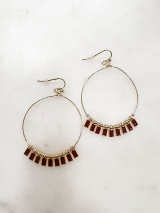 Drops Of Color Hoop With Charms Earrings - Bray and Em Boutique