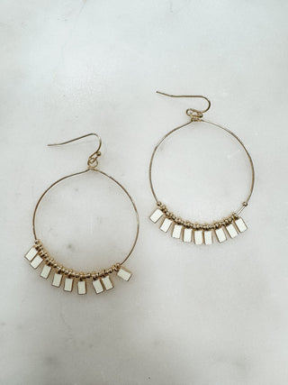 Drops Of Color Hoop With Charms Earrings - Bray and Em Boutique
