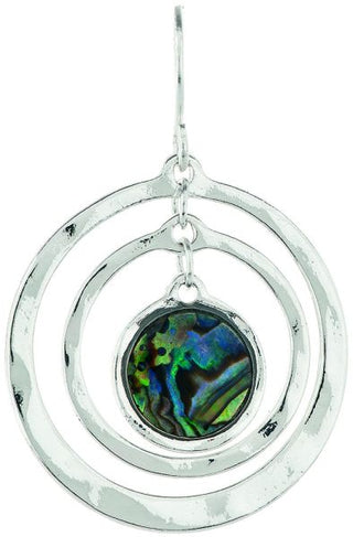 Ever Adorned Triple Circle Abalone Earring