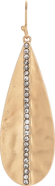 Crystal Line Teardrop Earring